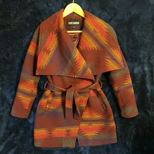 Steve Madden Women's Multicolor Belted Coat